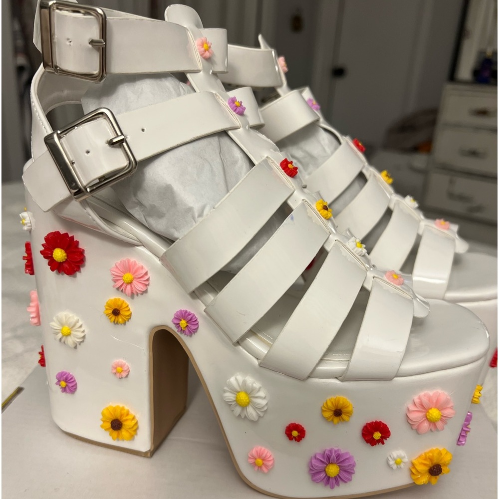 White platform Dollskill Lemon Drop